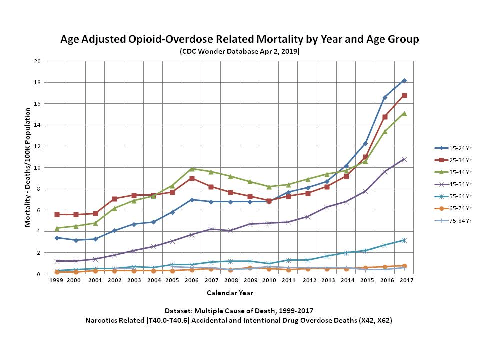 Opioid epidemic in one chart - correlation conflated with causation