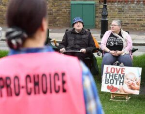 I joined an abortion clinic protest